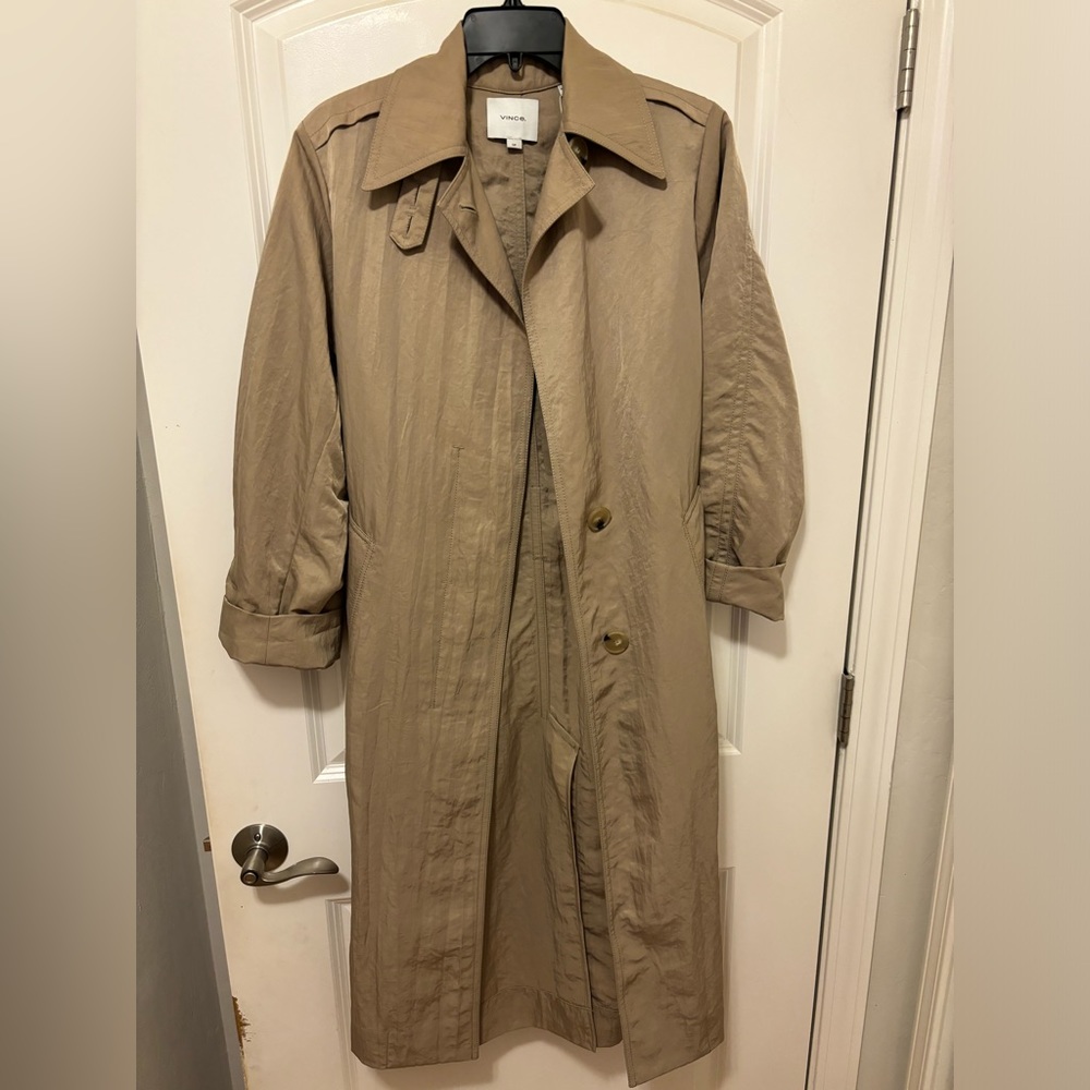 NWT VINCE Midi Trench Coat size Small